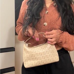 Fendi Zucchino Mini Pouch Handbag